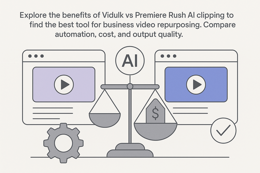 Vidulk vs Premiere Rush AI Clipping: Best for Business Video Repurposing