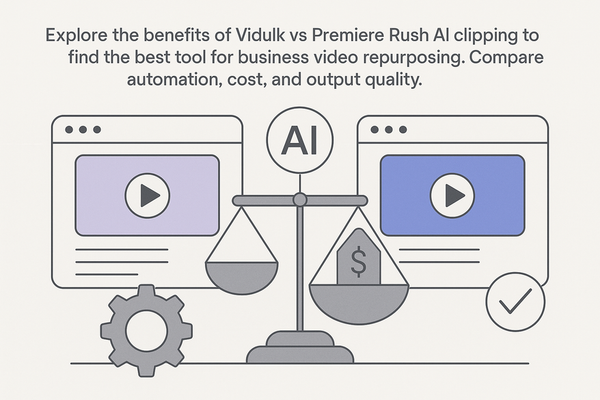 Vidulk vs Premiere Rush AI Clipping: Best for Business Video Repurposing